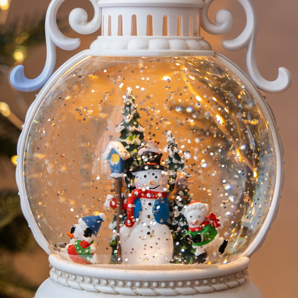 Фонарь с подсветкой и музыкой Winter fairy tale with the Snowman