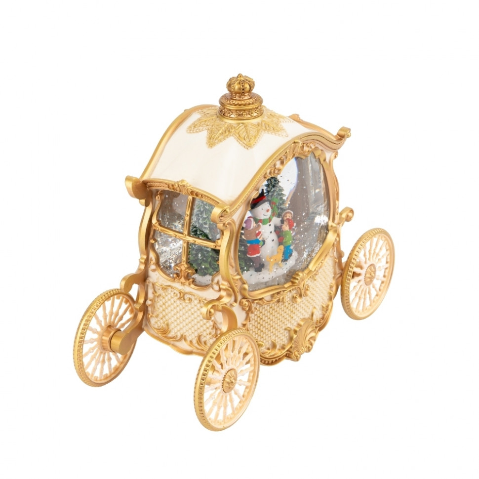 Ліхтар з підсвіткою та музикою Carriage with a Snowman