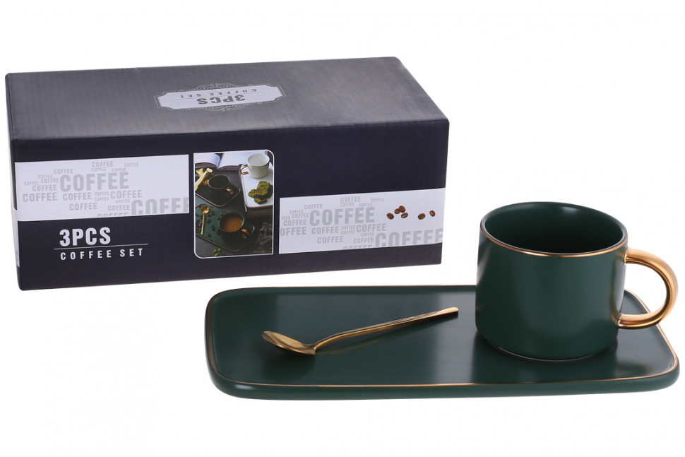 Чашка керамическая с блюдцем Triple