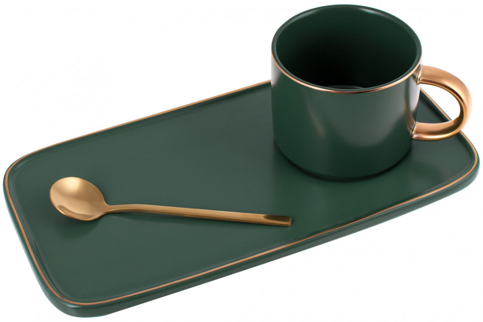 Чашка керамическая с блюдцем Triple