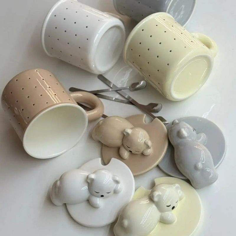 Кружка з ложкою Sleepy bear