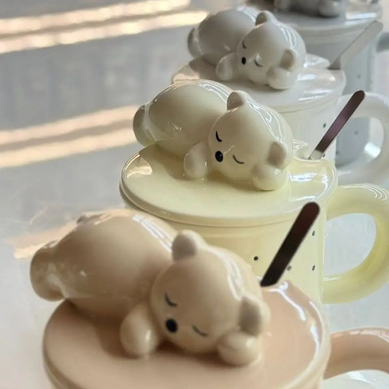 Кружка з ложкою Sleepy bear