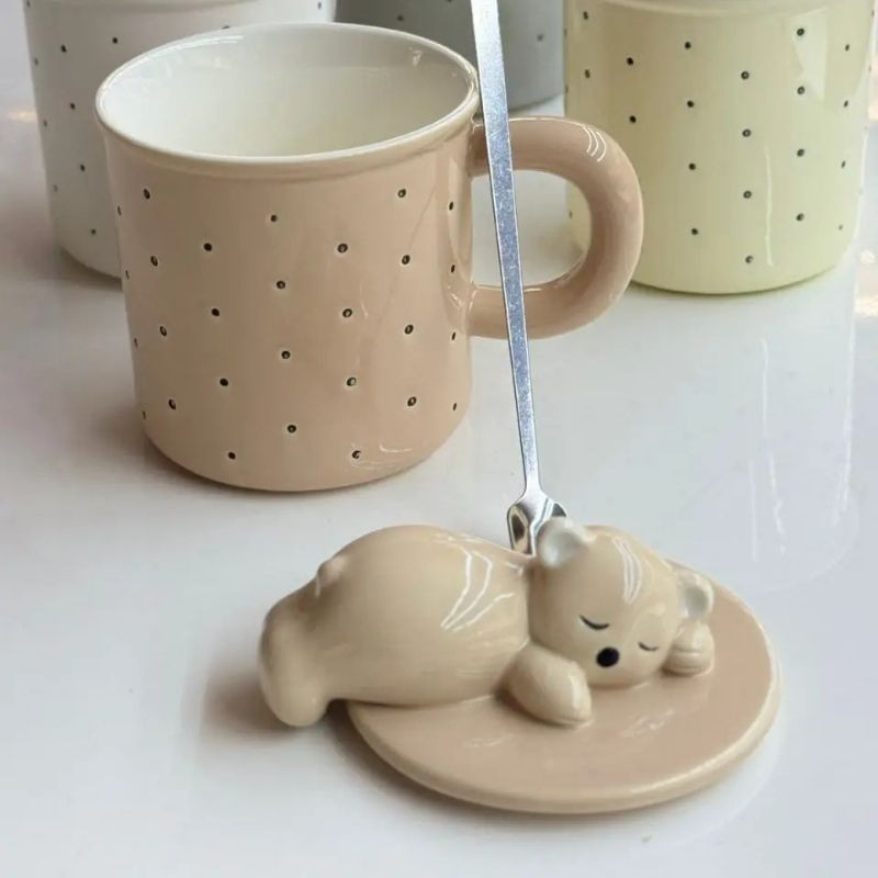Кружка з ложкою Sleepy bear