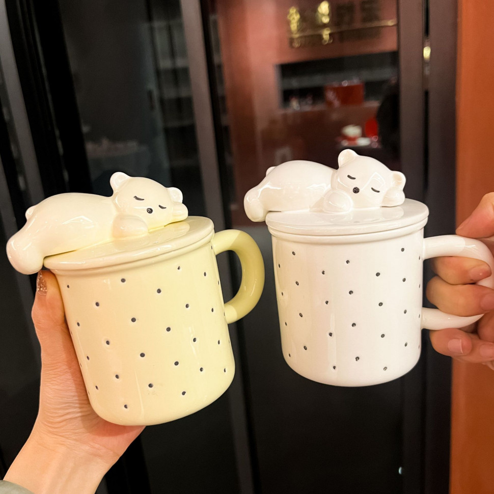 Кружка з ложкою Sleepy bear