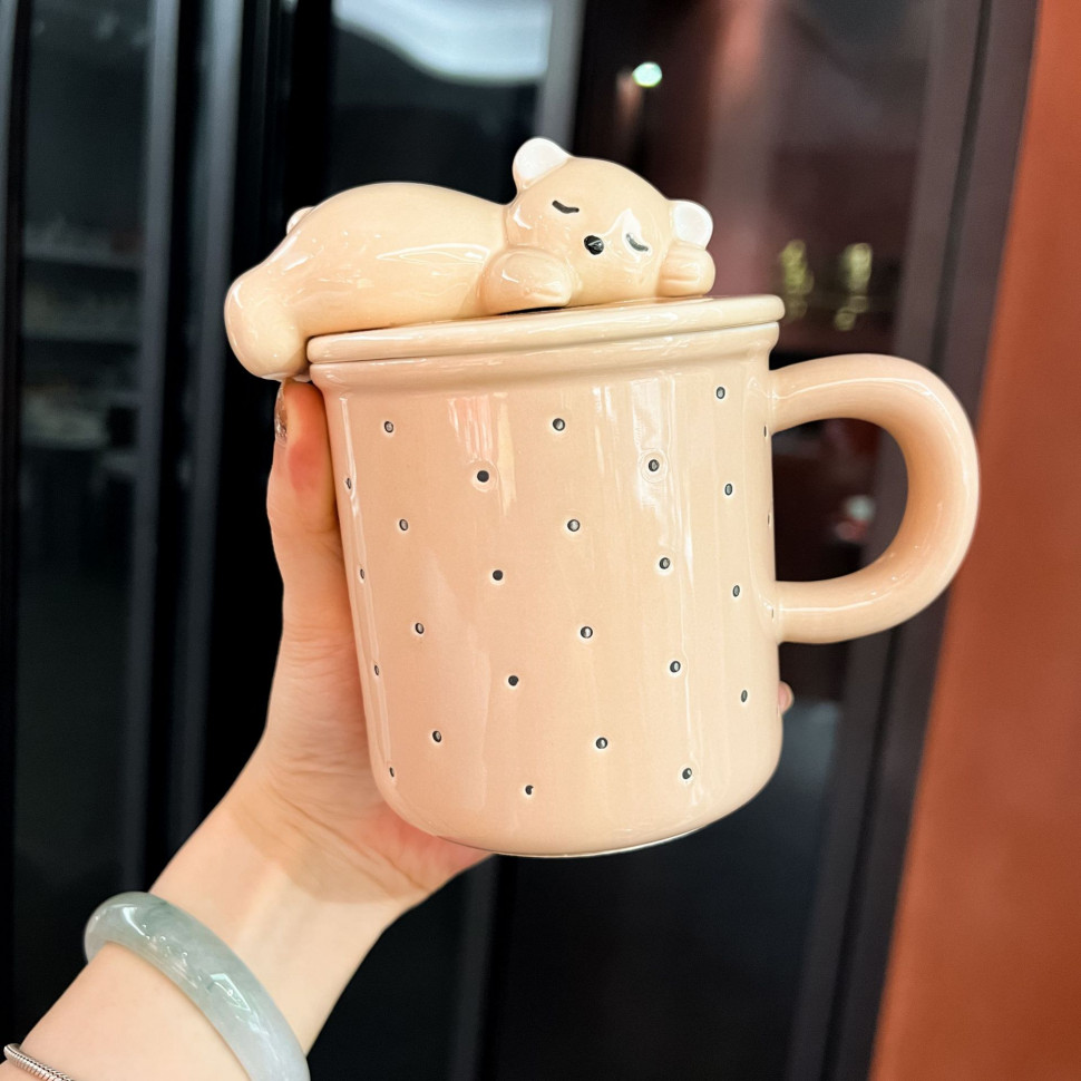 Кружка з ложкою Sleepy bear