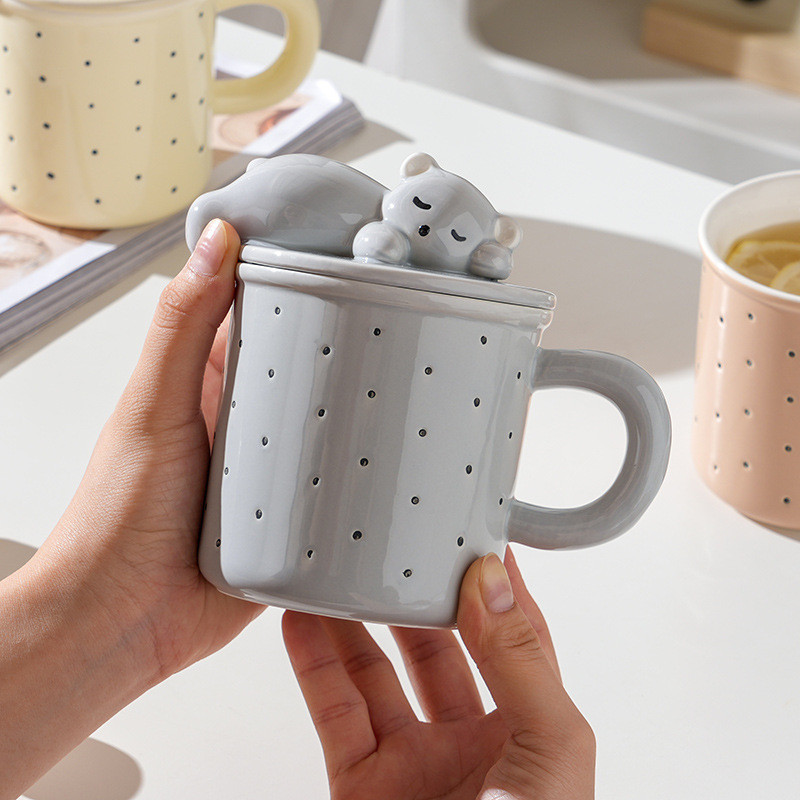 Кружка з ложкою Sleepy bear