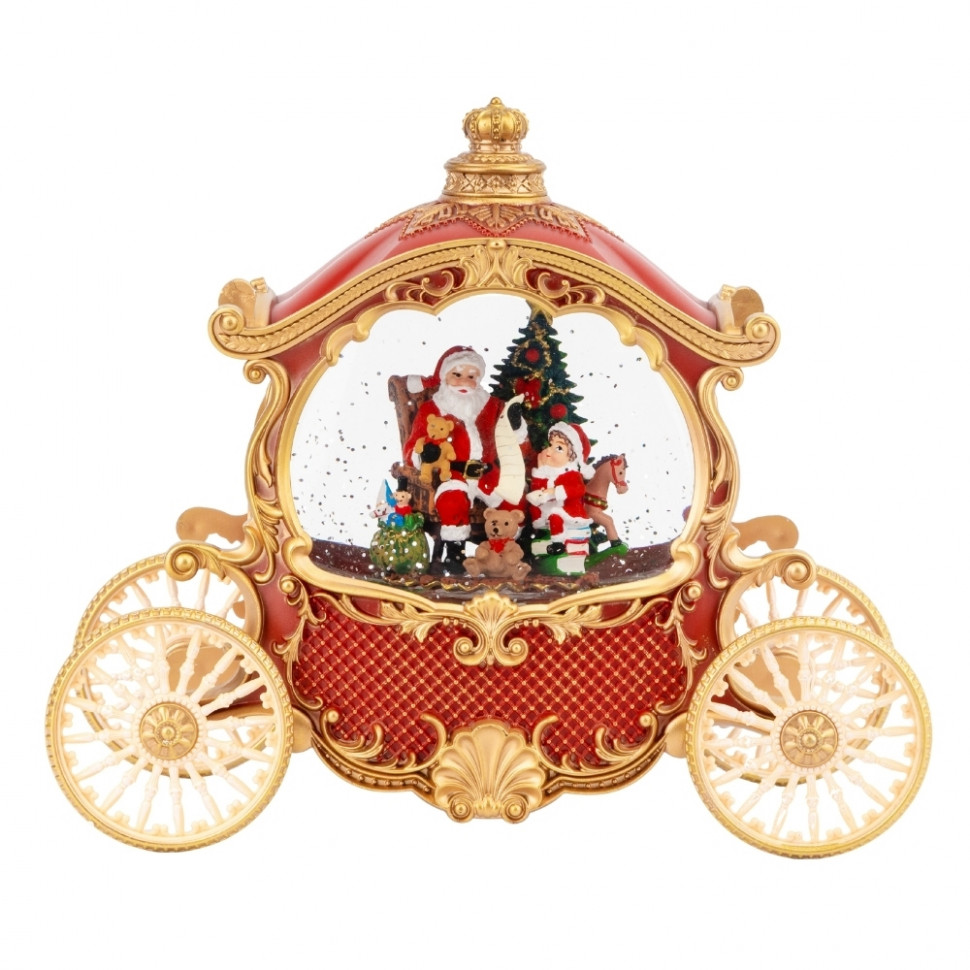 Ліхтар з підсвіткою та музикою Carriage with Santa