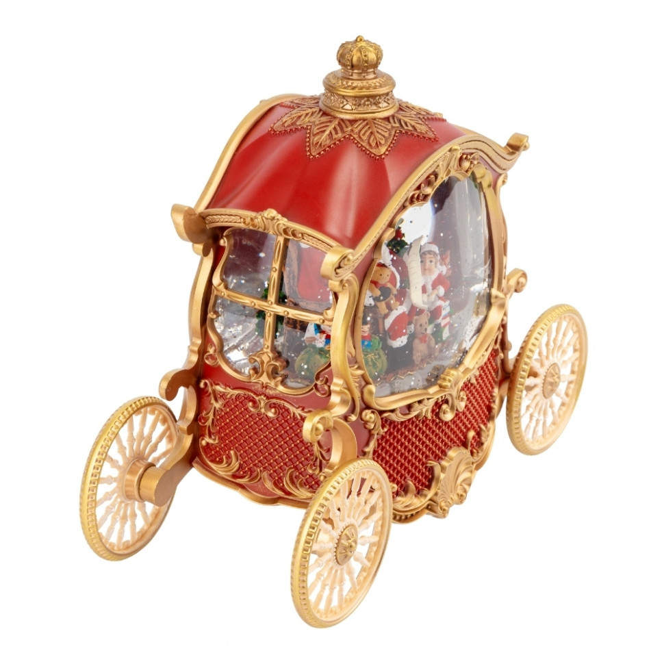 Ліхтар з підсвіткою та музикою Carriage with Santa