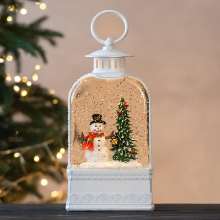 Фонарь с подсветкой и музыкой Festive snowman