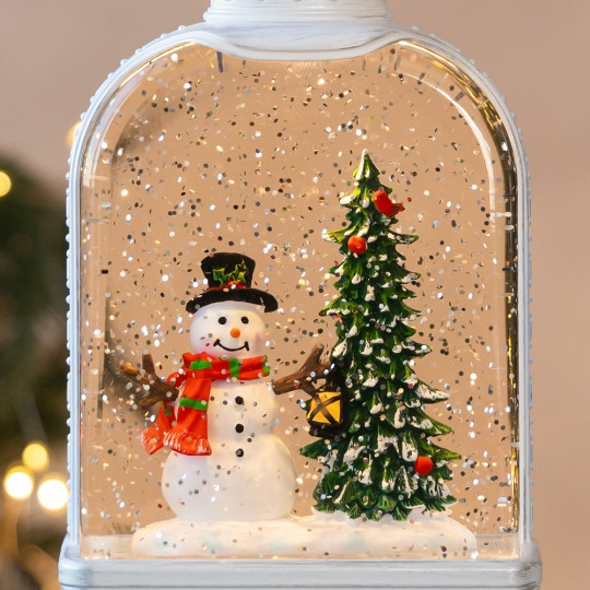 Фонарь с подсветкой и музыкой Festive snowman