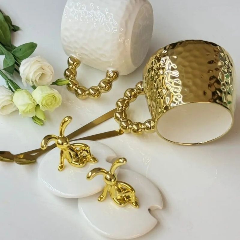 Кружка с ложкой Golden Bunny