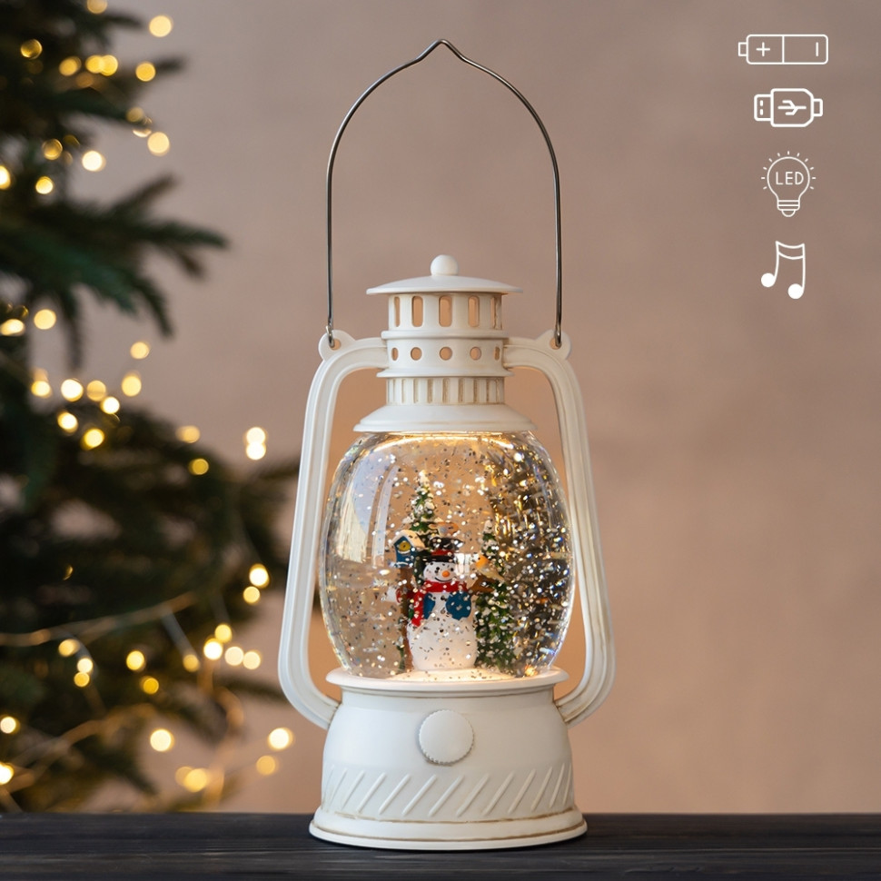 Фонарь с подсветкой и музыкой Festive shimmer