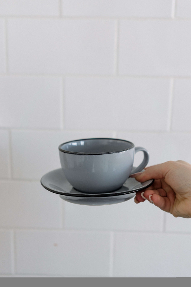 Керамическая чашка с блюдцем Seasons