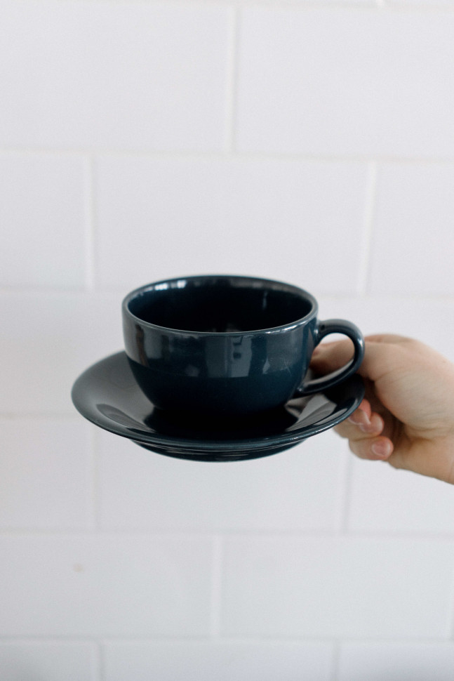 Керамическая чашка с блюдцем Seasons