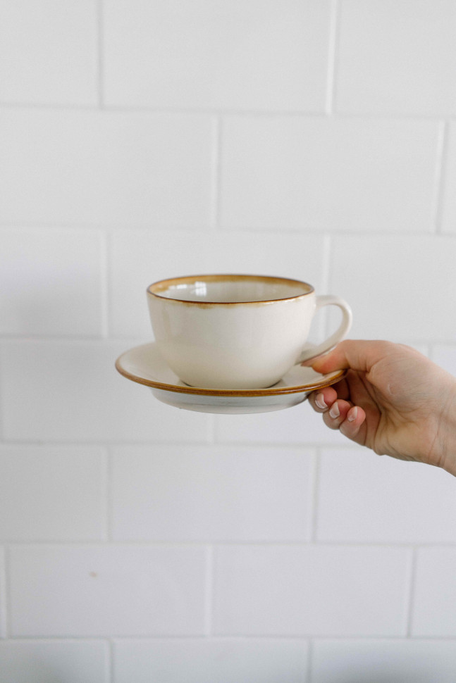 Керамическая чашка с блюдцем Seasons