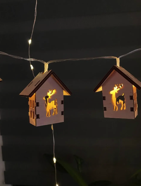 Гирлянда с домиками Hygge Deer