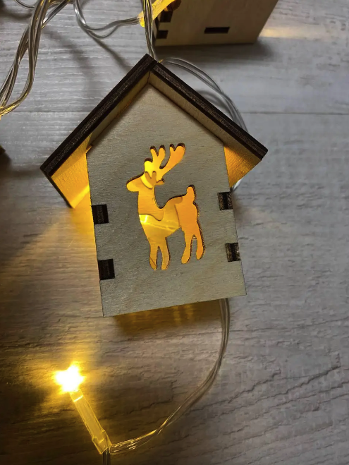 Гирлянда с домиками Hygge Deer