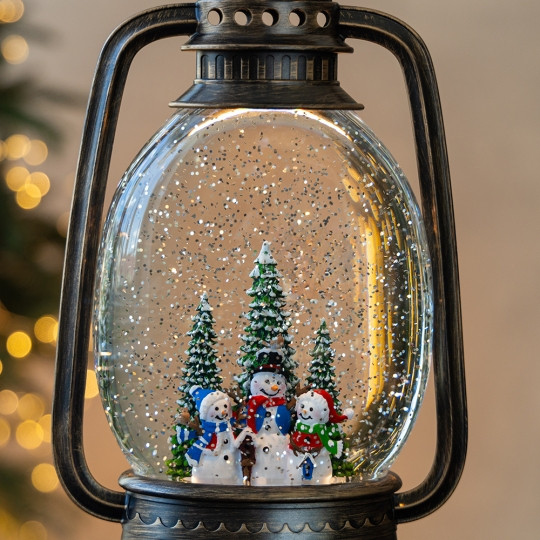 Ліхтар з підсвіткою та музикою Snowman family