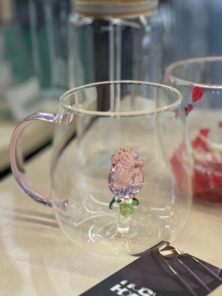 Скляна чашка Rose