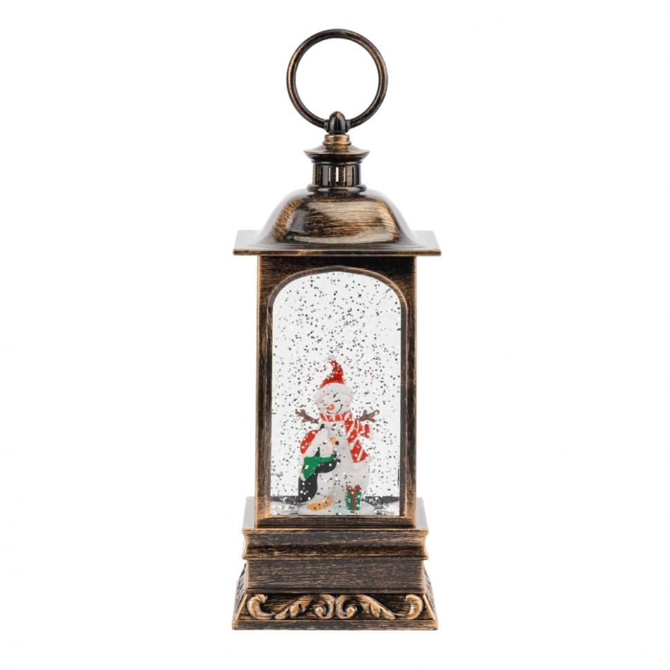 Ліхтар з підсвіткою та музикою Snowman with a warm heart