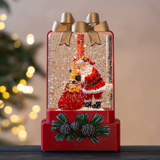 Ліхтар з підсвіткою та музикою Festive bow