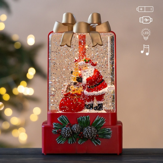 Ліхтар з підсвіткою та музикою Festive bow