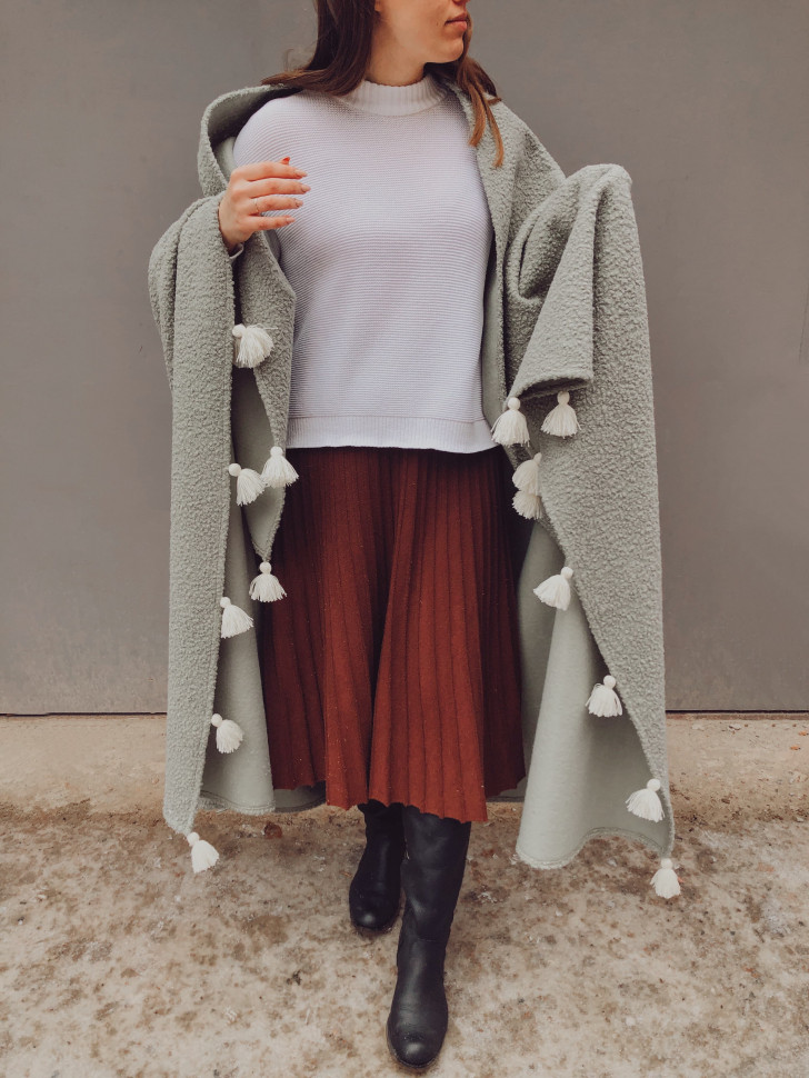 Хутряний плед Pistachio