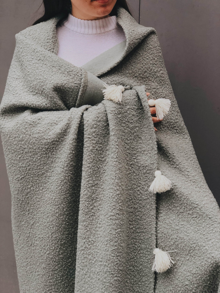 Хутряний плед Pistachio