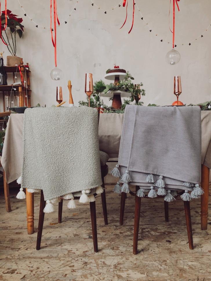 Хутряний плед Pistachio