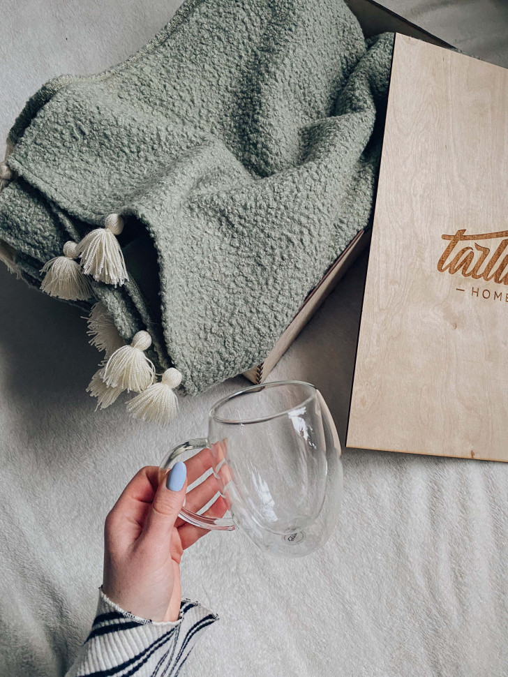 Хутряний плед Pistachio