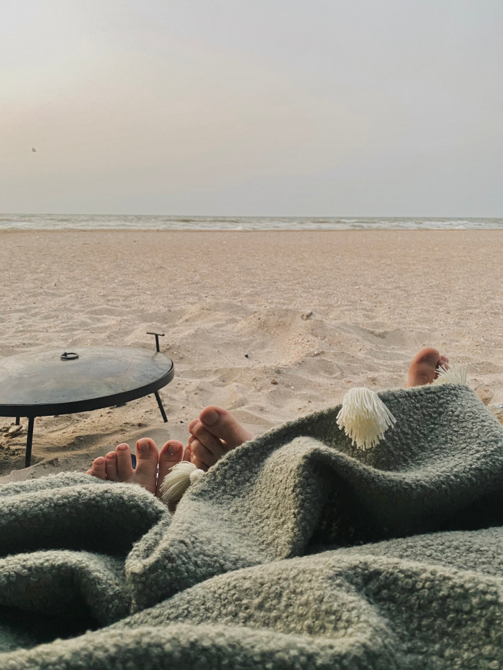 Хутряний плед Pistachio