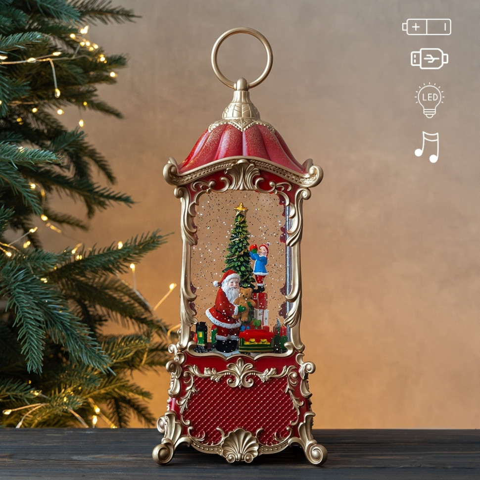 Ліхтар з підсвіткою та музикою Magical night by the Christmas tree