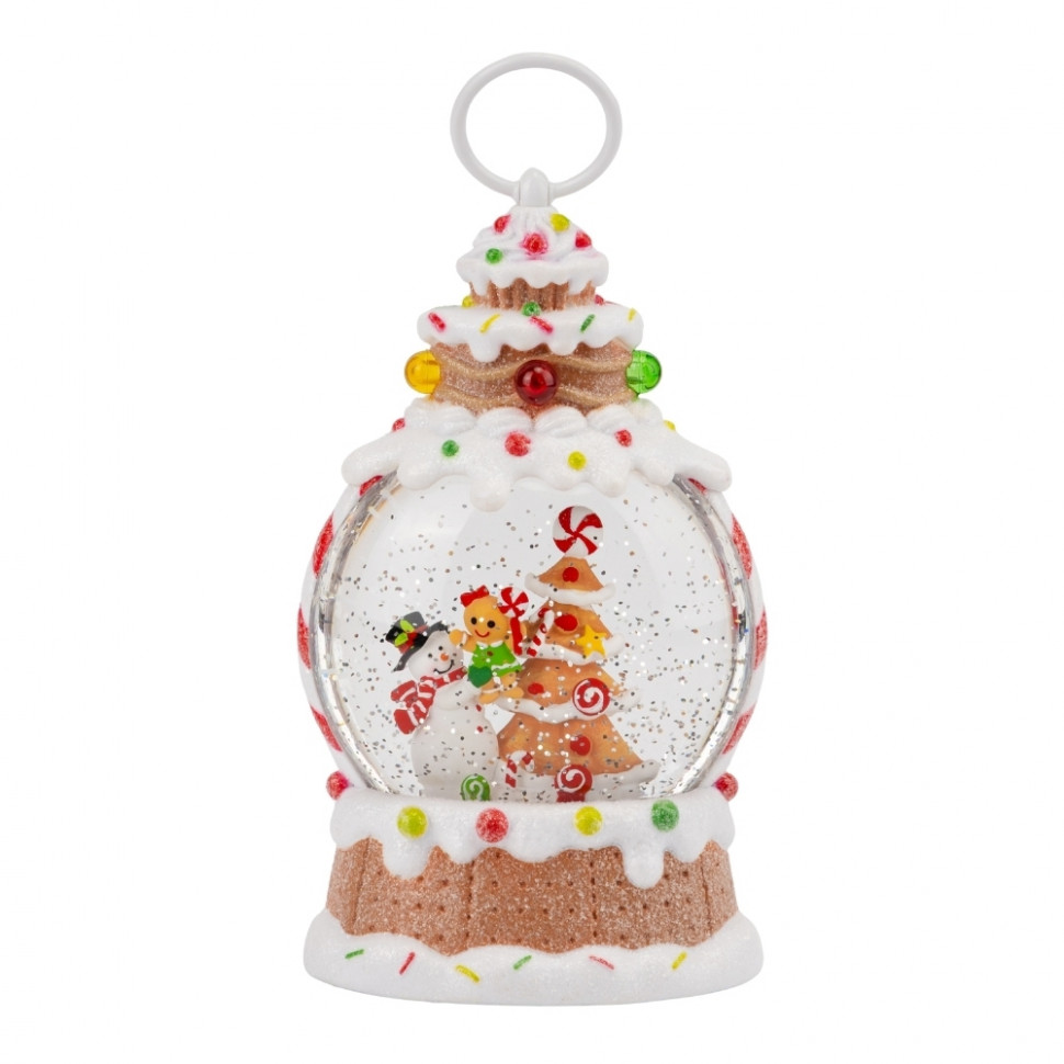 Фонарь с подсветкой и музыкой Gingerbread Snowball