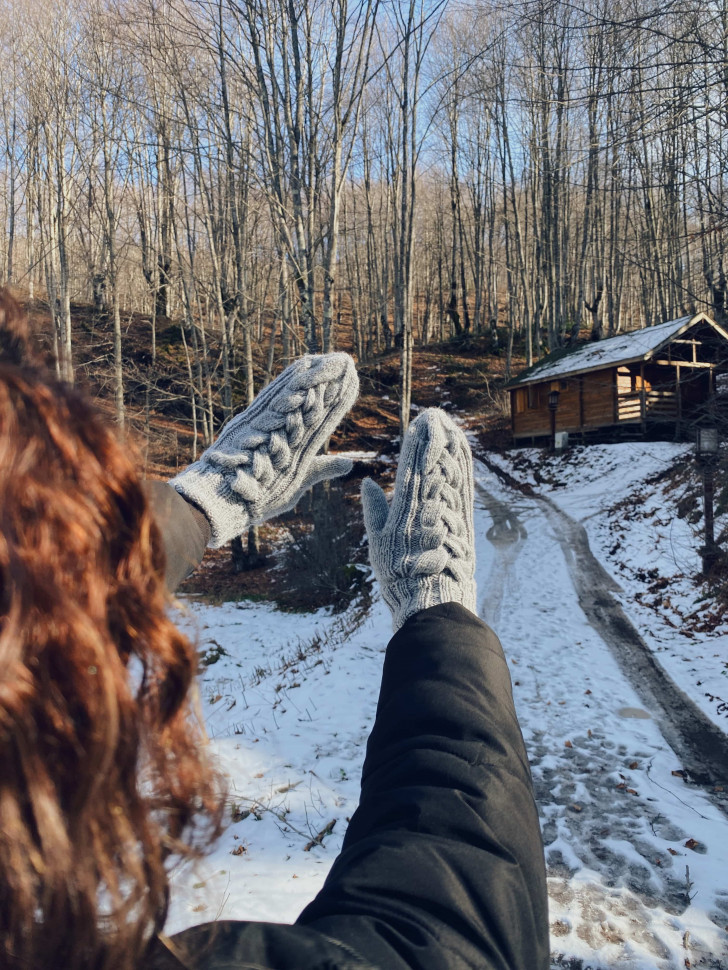 Вязаные варежки Kossa