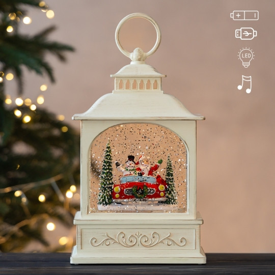 Ліхтар з підсвіткою та музикою The glow of a winter