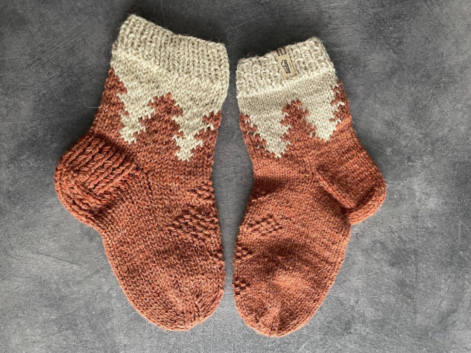 Шерстяные носки Wzutti (Светло-коричневые)