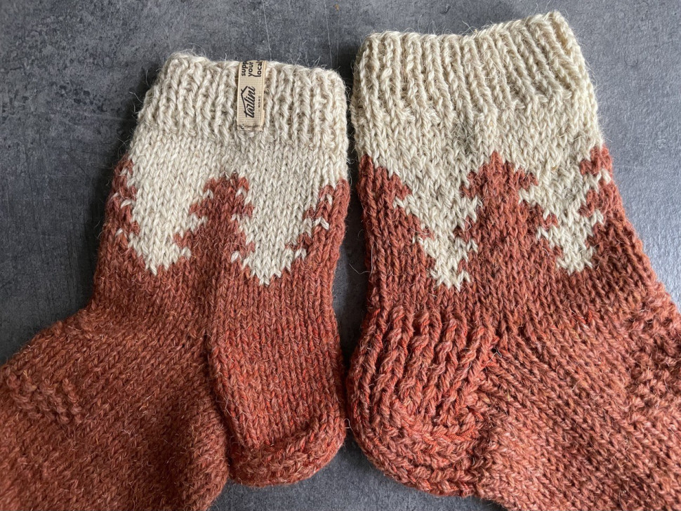 Шерстяные носки Wzutti (Светло-коричневые)