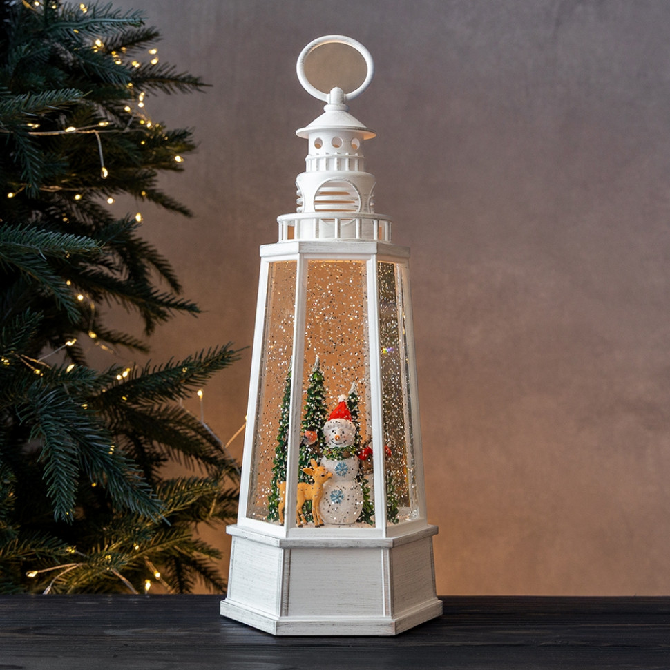 Фонарь с подсветкой и музыкой Winter lighthouse light