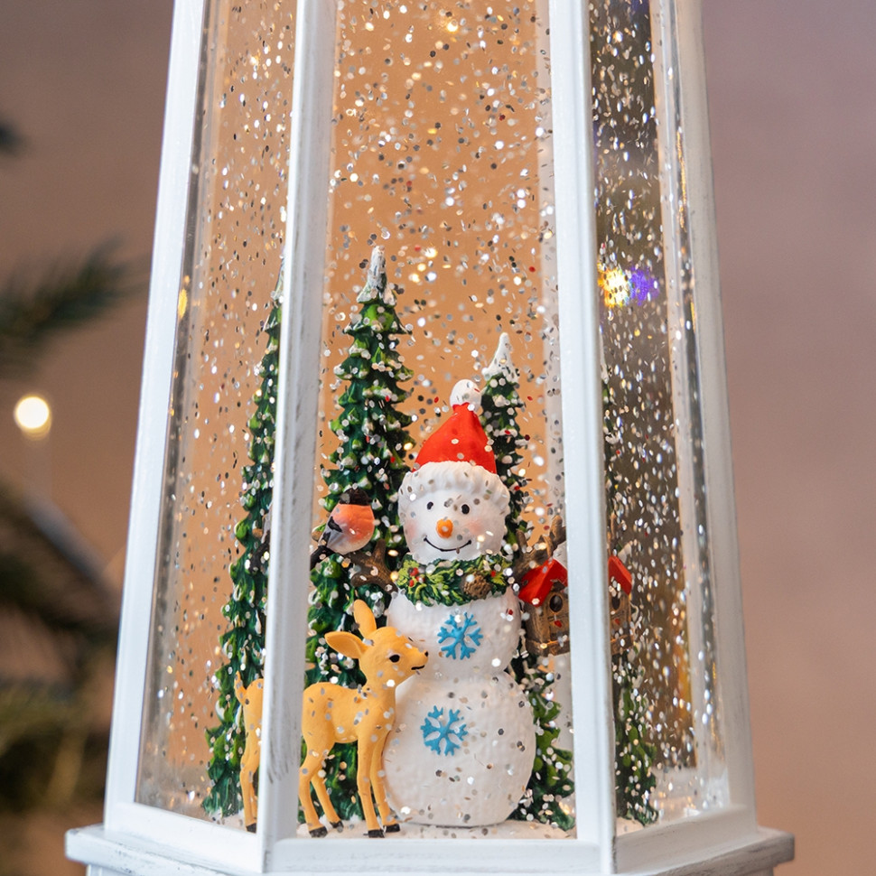 Фонарь с подсветкой и музыкой Winter lighthouse light