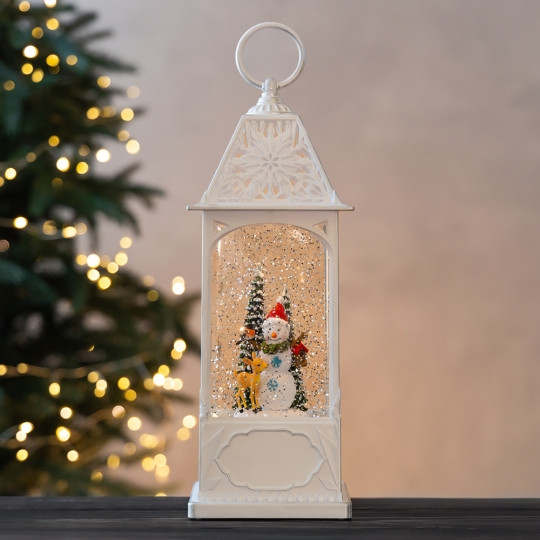 Фонарь с подсветкой и музыкой Shining snowman