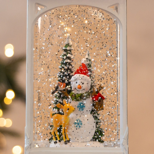 Фонарь с подсветкой и музыкой Shining snowman