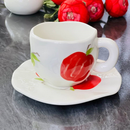 Чашка с блюдцем Apple