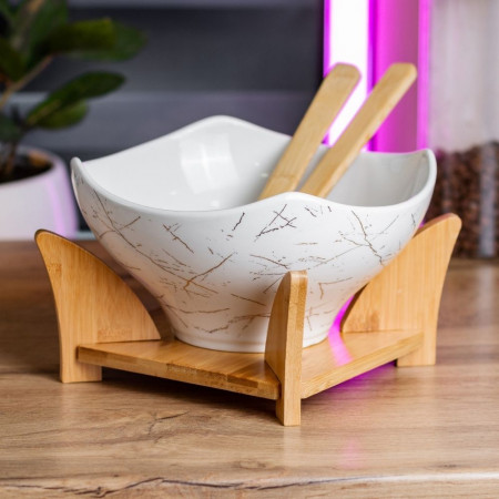 Салатник керамический белый Lines