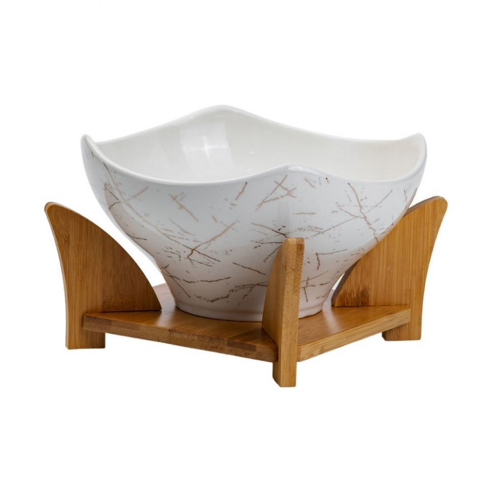 Салатник керамический белый Lines