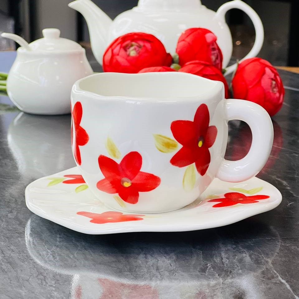 Чашка з блюдцем Bright Flower