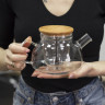 Прозрачный стеклянный заварочный чайник Kombucha 650 мл