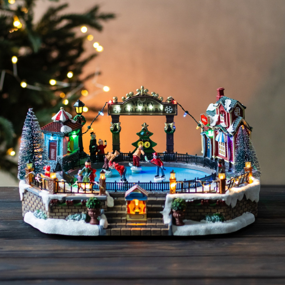 Новорічна карусель з підсвіткою та музикою New Year's skating rink