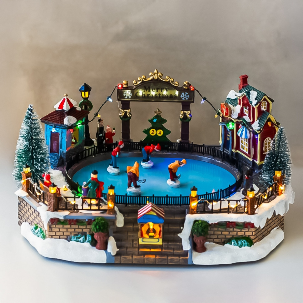 Новорічна карусель з підсвіткою та музикою New Year's skating rink