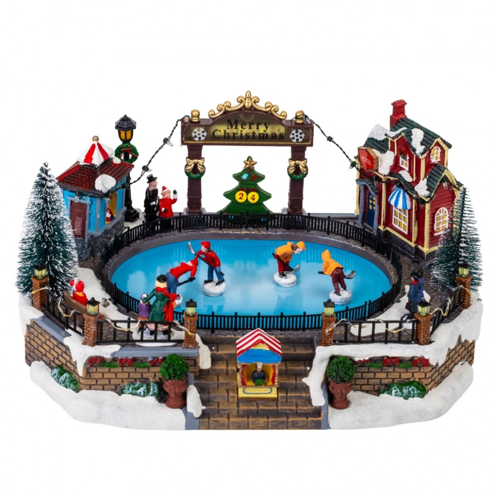 Новорічна карусель з підсвіткою та музикою New Year's skating rink