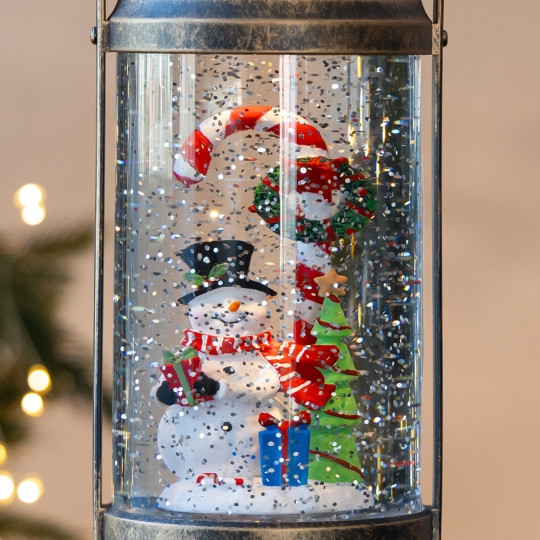 Ліхтар з підсвіткою та музикою Snowman